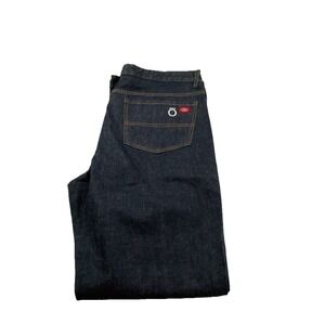 NWT Dickies Women's Relaxed Jeans 18 Tall Wide Leg Dark Wash L92